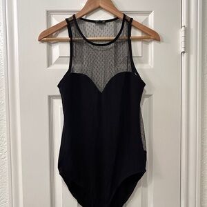 Express Black Sheer Bodysuit